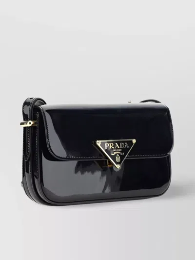 Prada Leather Shoulder Bag In Nero/r