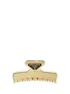 Prada Triangular Claw Clip Hair Accessory In Neutrals