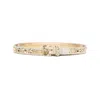 Prada Crystal-embellished Calf Leather Belt With Gold-tone Buckle In Neutral
