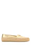 Prada Metallic Finish Espadrilles Sole Espadrille