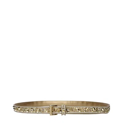 Prada Gold Leather Regular Women's Belt