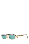 Prada Pr B54s 5ak40k Oro Sunglasses In Shinygold