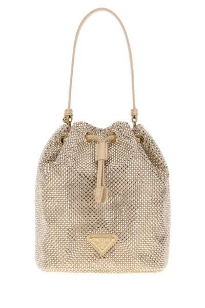 Prada Golden Crystal Bucket Bag
