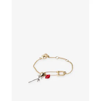 Prada Gold/silver Enamelled Metal Bracelet
