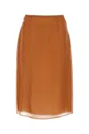 Prada Double Layer Semi-sheer Midi Skirt