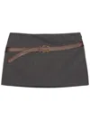 Prada 3d Printed-belt Mini Skirt
