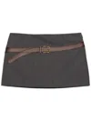 Prada 3d Printed-belt Mini Skirt
