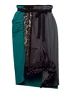 Prada Technical Taffeta Patchwork Skirt In Multi