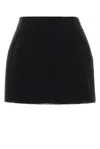 Prada Black Polyester Blend Mini Skirt In Black