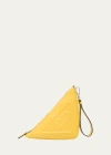 Prada Grace Triangle Leather Pouch In Yellow
