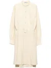 Prada Gradient-effect Silk Midi Dress In Neutrals