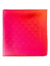 Prada Gradient Fuchsia To Orange Geometric Scarf In Red