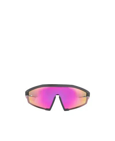 Prada Linea Rossa Impavid Sunglasses In Multicolored Fluo Pink Lenses