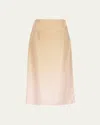 Prada Silk Midi Skirt In Corda