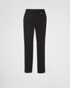 Prada Pants With Triangle Logo In Black