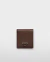 Prada Grained Leather Bi-fold Wallet In Brown