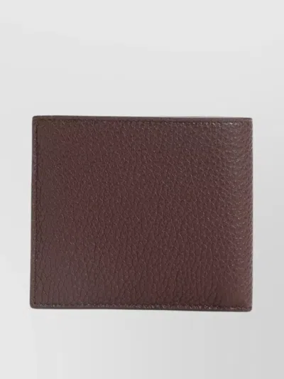 Prada Grained Leather Billfold Wallet Triangle Logo