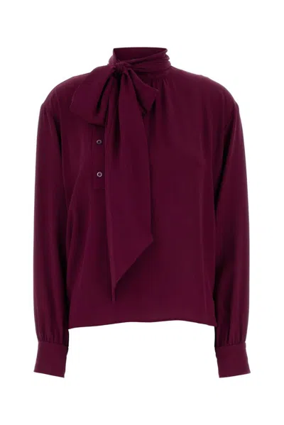 PRADA GRAPE CREPE BLOUSE