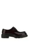 Prada Brushed Leather Lace-up Shoes Lace Up Shoes Black