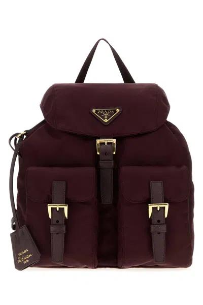 Prada Grape Nylon Small Backpack