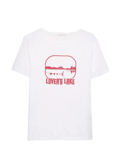 Prada Graphic-print Cotton T-shirt In White