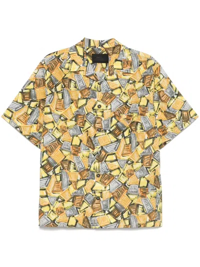 Prada Hemd Mit Illustrations-print In Multi