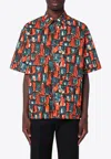 Prada Multicoloured Cotton Print Shirt In Multicolor
