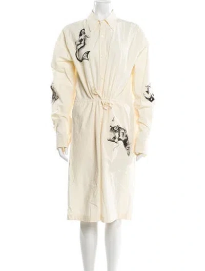 Pre-owned Prada Graphic Print V-neck Romper In Neutral
