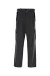 Prada Graphite Wool Cargo Pant In Black