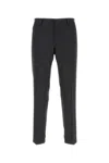 Prada Graphite Wool Pant In Black