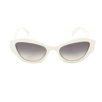 Pre-owned Prada Gray Gradient Irregular Ladies Sunglasses Pr 07ys 142130 53 Pr 07ys 142130