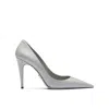 Prada Brushed Leather Pumps Women In Gray