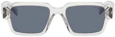 Prada Gray Logo Sunglasses In Grey