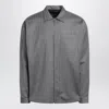 Prada Gray Overshirt With Zip In Black
