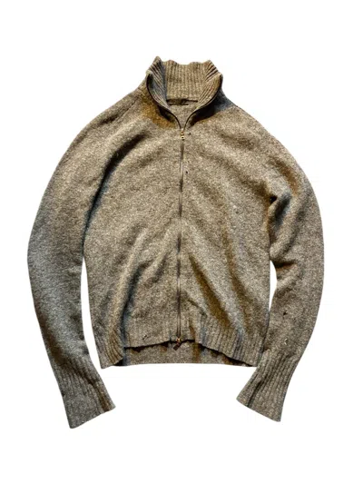 Pre-owned Prada Gray  Milano Full Zip Cardigan Quarter Zip