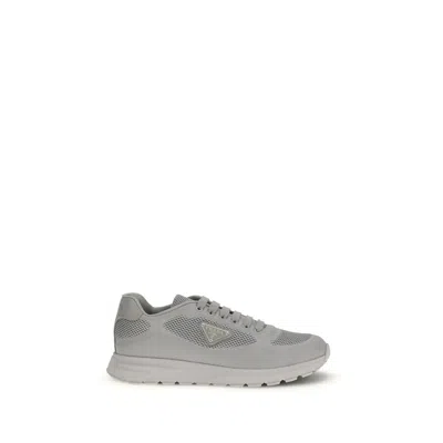 PRADA GRAY RUBBER ATHLETIC SNEAKERS