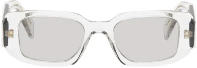 Prada Gray Symbole Sunglasses In 12r30b