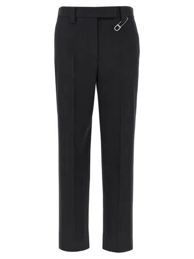 Prada Virgin Wool Trousers In Gray