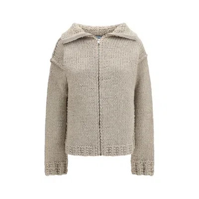Prada Gray Wool Oves Aries Cardigan