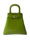 Prada Etude Buckle Leather Top-handle Bag In Green