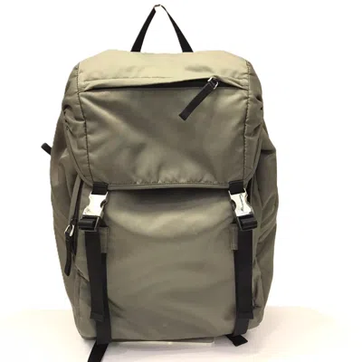 Pre-owned Prada Green Khaki Nylon Backpack () In Green, Khaki