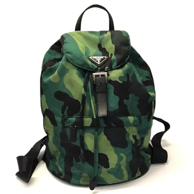 Pre-owned Prada Green Nylon Backpack ()