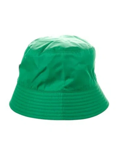 Pre-owned Prada Green Nylon Bucket Hat