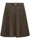 Prada Green Polyamide Polyurethane Recycled Polyester Skirt In Brown