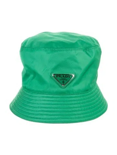Pre-owned Prada Green  Bucket Hat; Designer Size L