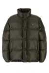 Prada Medium Down Jacket In Re-nylon In Green