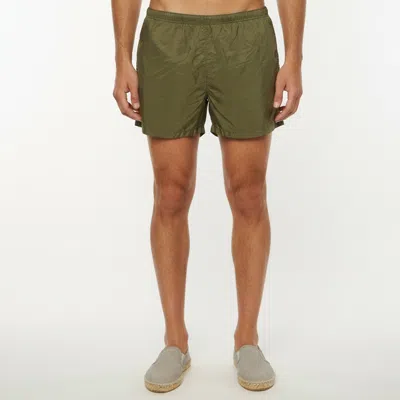 Pre-owned Prada Green Re-nylon Drawstring Swim Shorts L