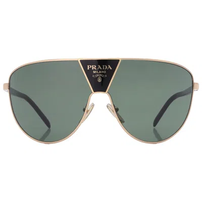 Prada Green Shield Men's Sunglasses Pr 69zs 5ak05v 137 In Metallic