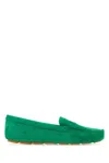 PRADA GREEN SUEDE LOAFERS