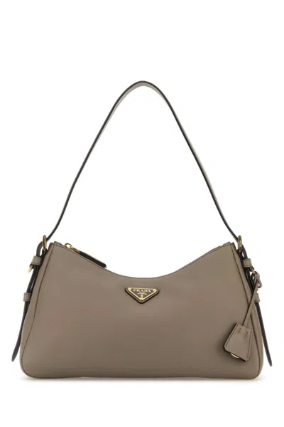 Prada Grey Aimee Medium Shoulder Bag In Gray